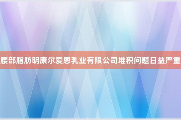 腰部脂肪明康尔爱恩乳业有限公司堆积问题日益严重